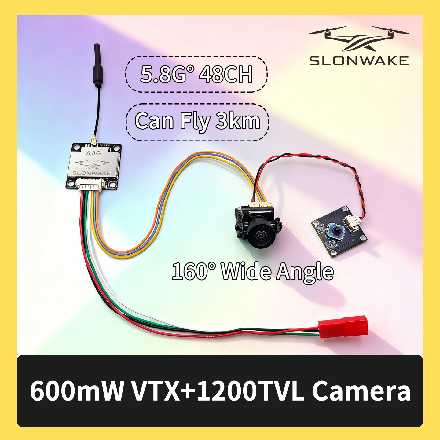 SLONWAKE 5.8G 600mW 7-24V FPV  - Drone Kit Fpv incelemesi ve fiyatı