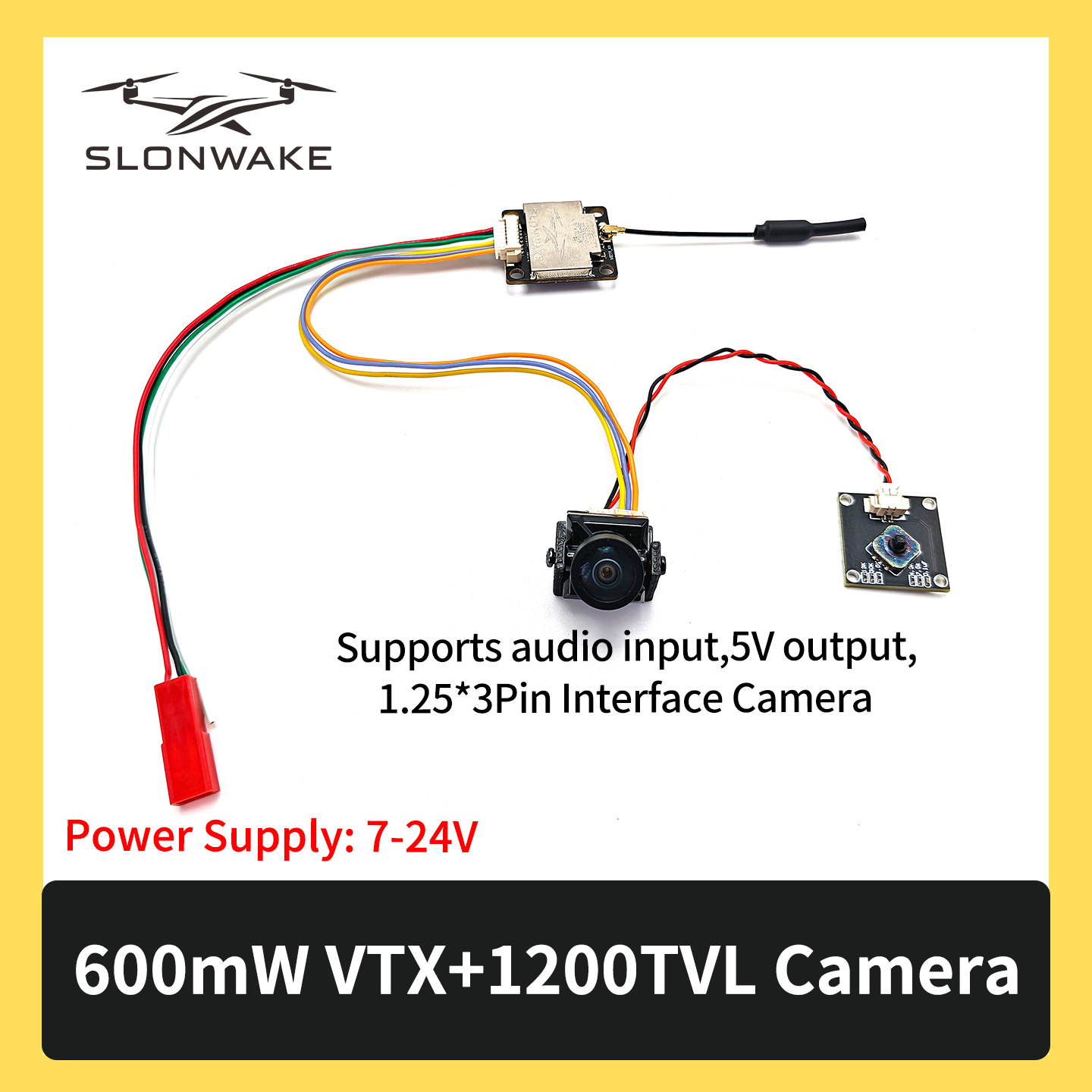 SLONWAKE 5.8G 600mW 7-24V FPV  - Drone Kit Fpv incelemesi ve fiyatı