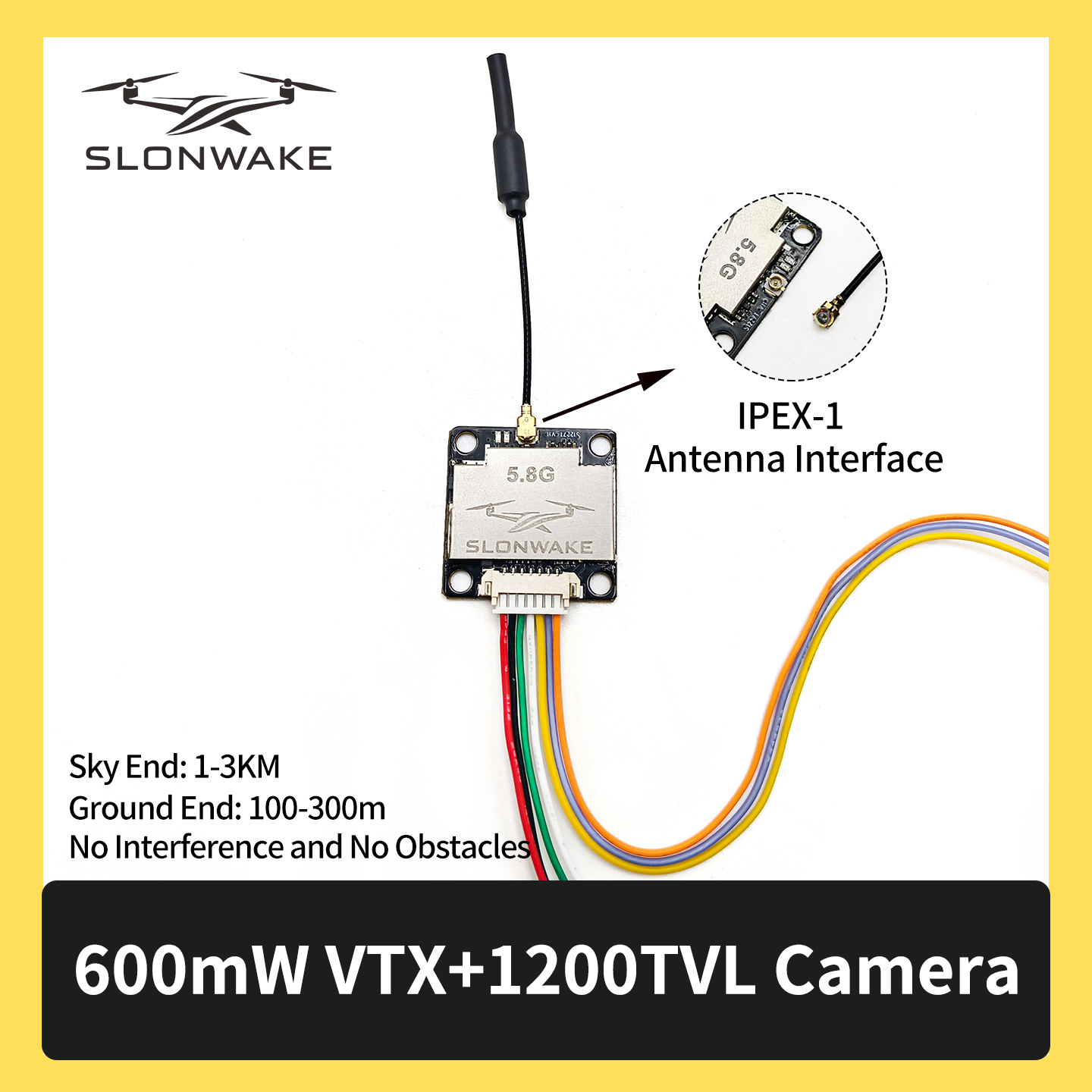SLONWAKE 5.8G 600mW 7-24V FPV  - Drone Kit Fpv incelemesi ve fiyatı