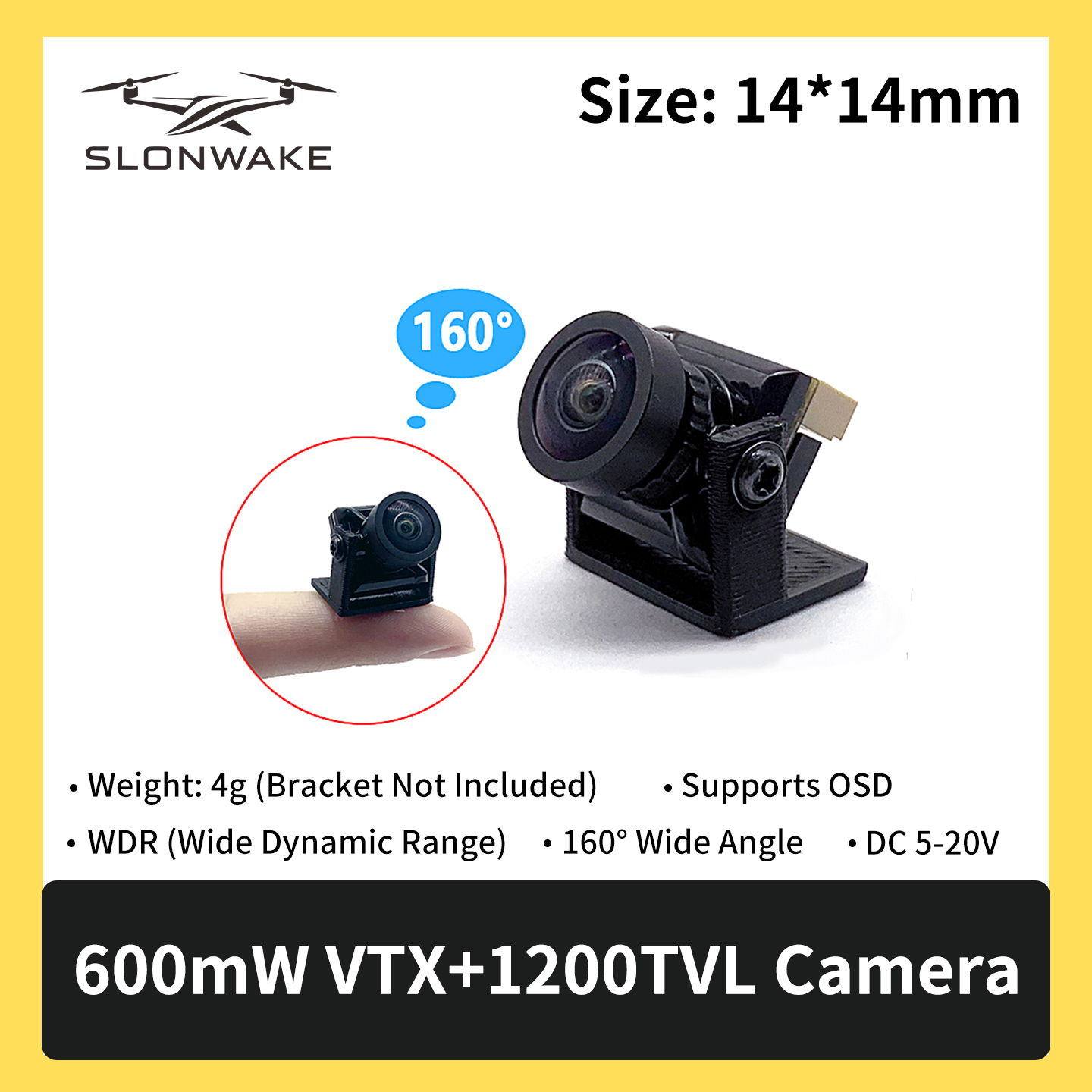 SLONWAKE 5.8G 600mW 7-24V FPV  - Drone Kit Fpv incelemesi ve fiyatı