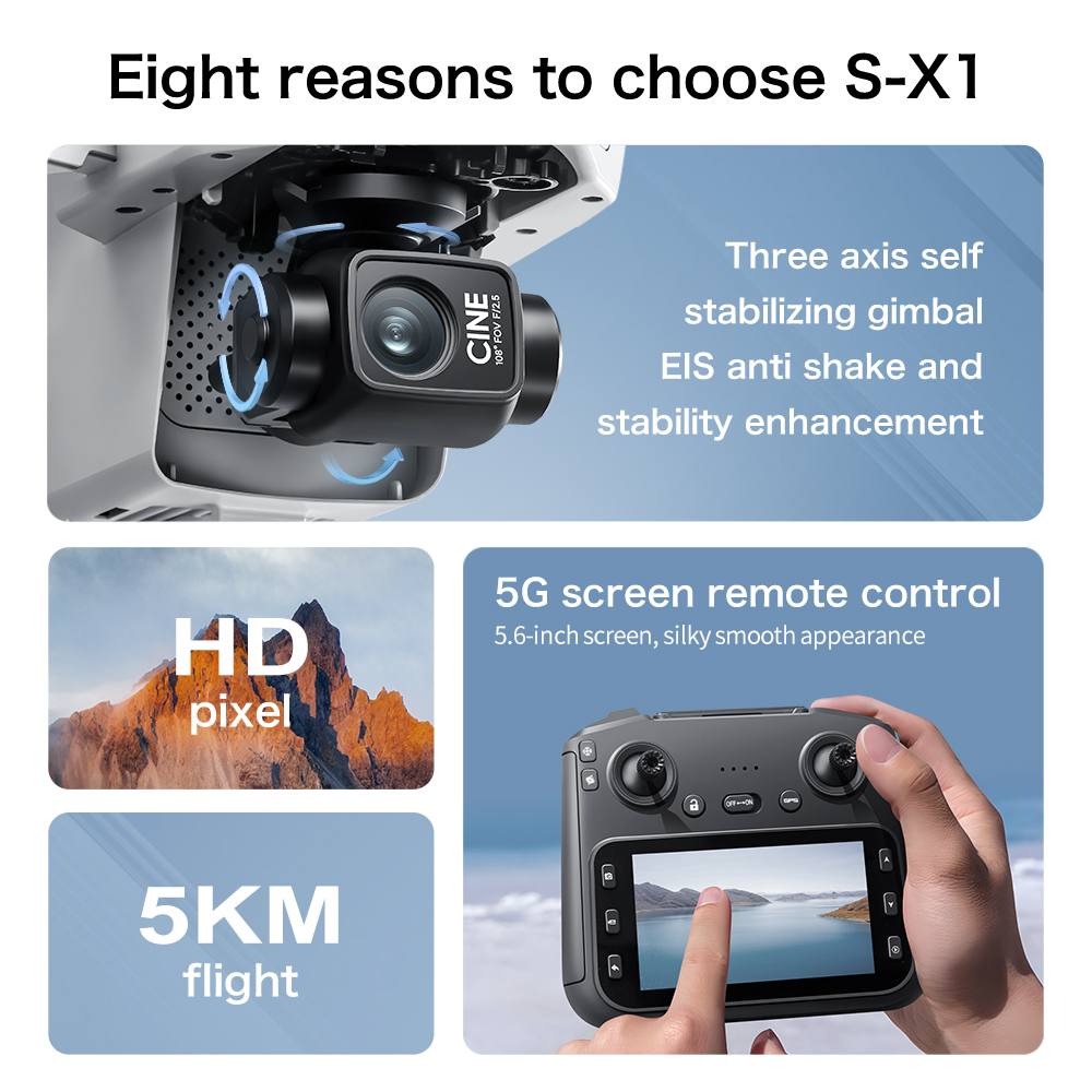 S-X1 MAX GPS Drone with 3-Axis - Drone Kit Long Range incelemesi ve fiyatı
