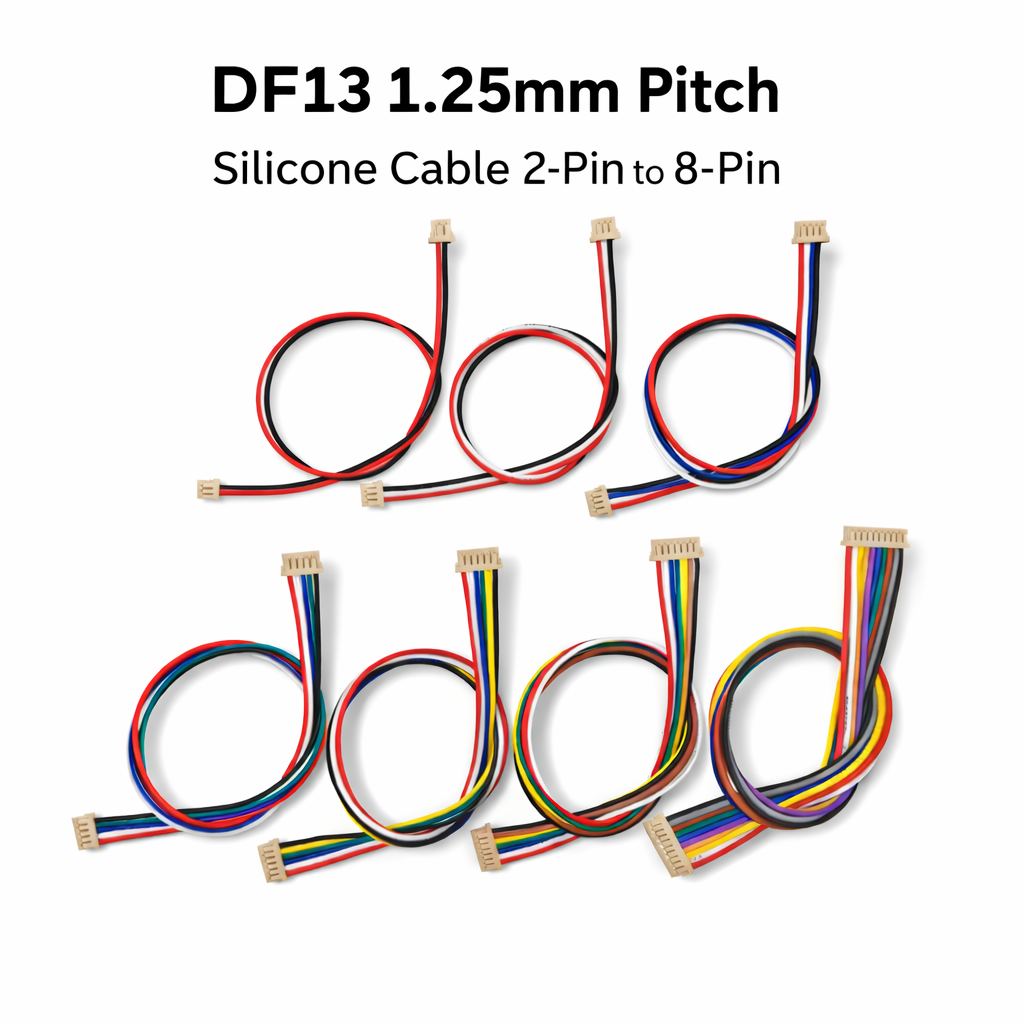 5PCS DF13 1.25mm Connector Cab - Drone Kit Hexacopter incelemesi ve fiyatı