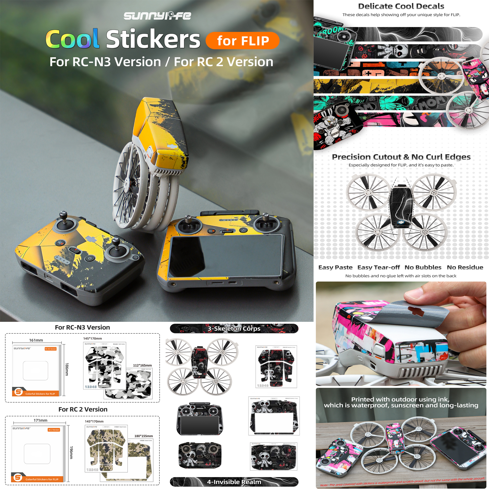 Sunnylife Sticker Kit for DJI  - Drone Kit Waterproof incelemesi ve fiyatı