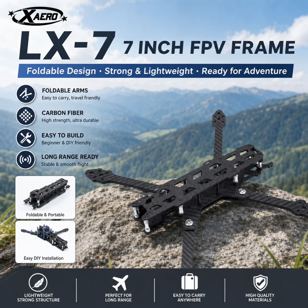 PAURC LX-7 Foldable 7 Inch FPV - Drone Kit Octocopter incelemesi ve fiyatı