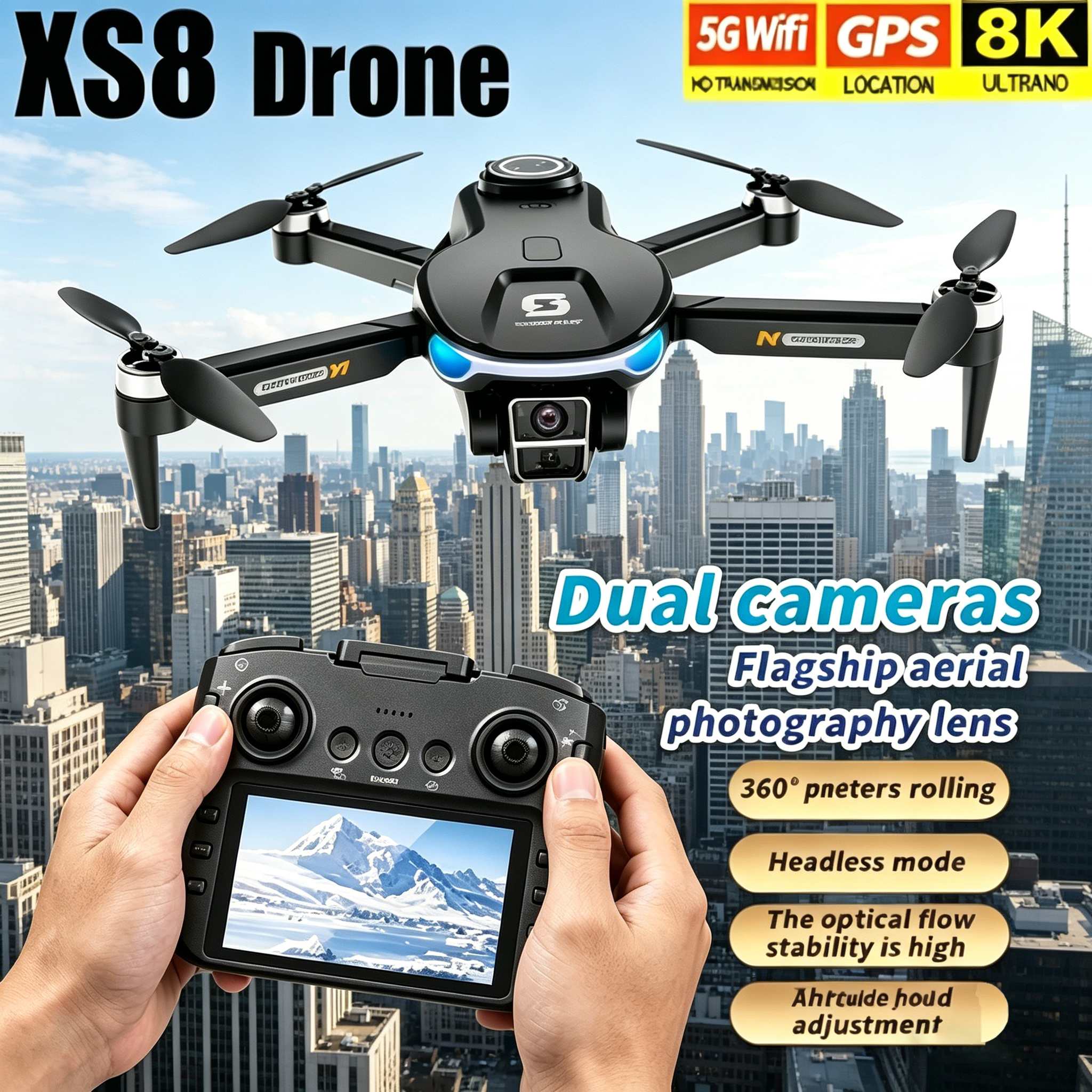 HD 8K Professional GPS Drone w - Drone Kit Hexacopter incelemesi ve fiyatı