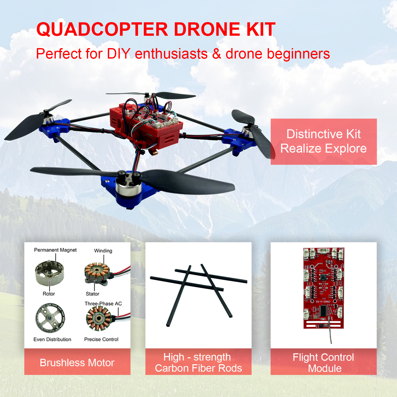Drone Quadcopter DIY Kit Uniqu - Drone Kit Build Yourself incelemesi ve fiyatı