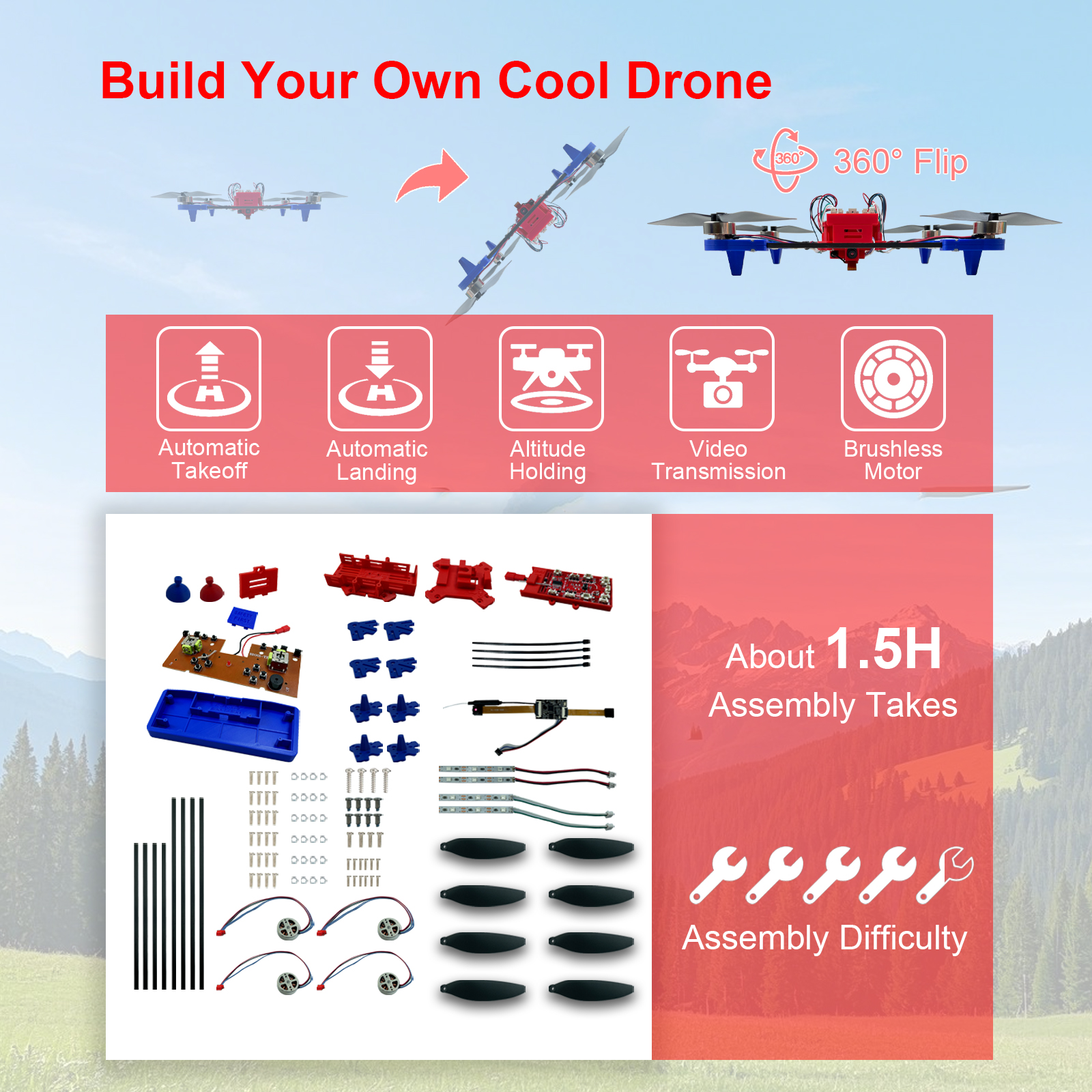 Drone Quadcopter DIY Kit Uniqu - Drone Kit Build Yourself incelemesi ve fiyatı