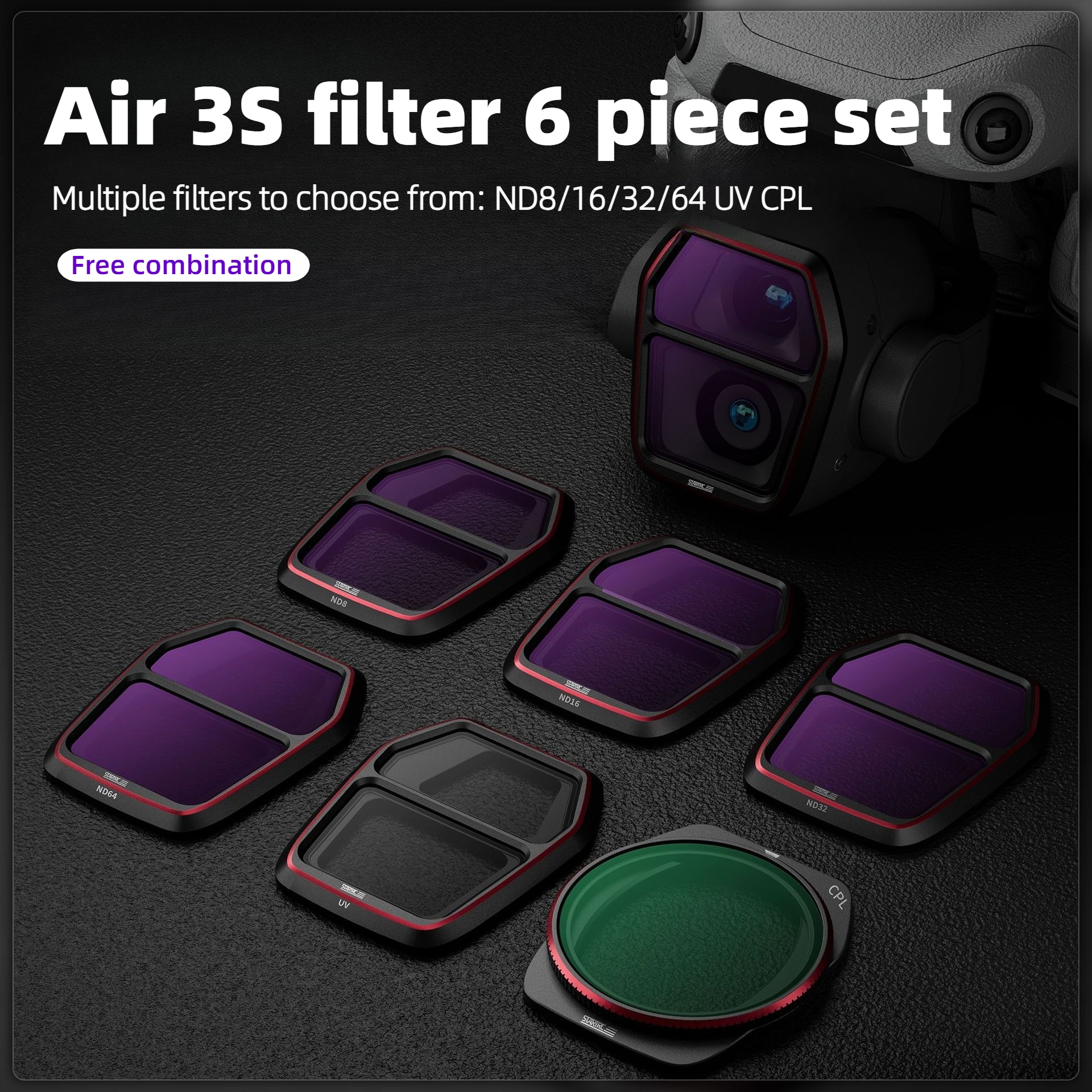 For DJI Air 3S Camera Lens Fil - Drone Kit Waterproof incelemesi ve fiyatı
