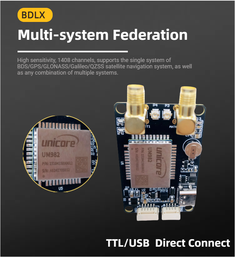 UM982 Dual Antenna RTK GNSS Mo - Drone Kit Hexacopter incelemesi ve fiyatı