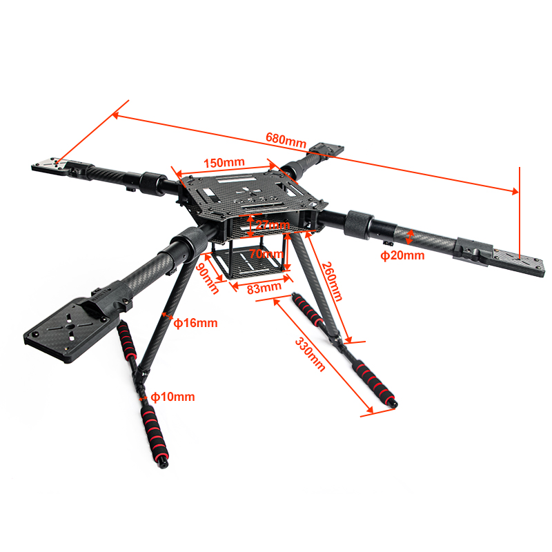 Carbon Fiber Folding Drone Fra - Drone Kit Racing incelemesi ve fiyatı
